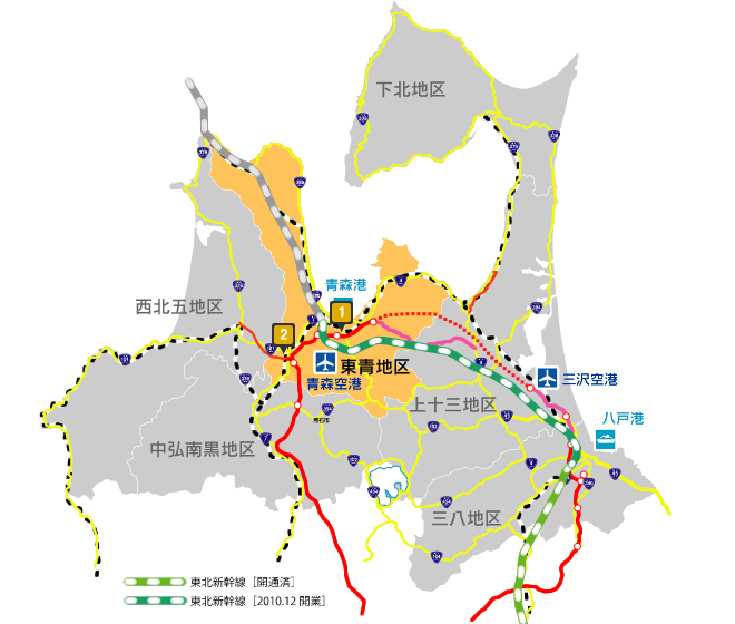 東青地区の交通情報マップ