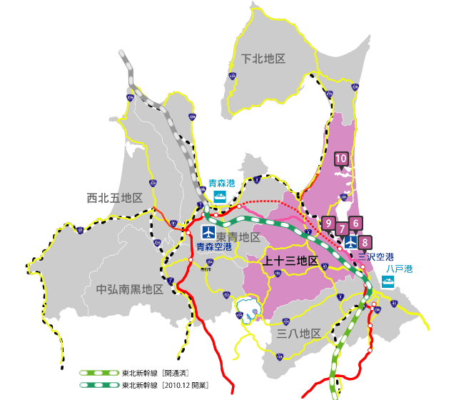 上十三地区の交通情報マップ