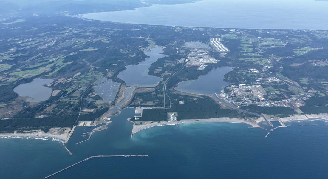 むつ小川原開発地区の航空写真