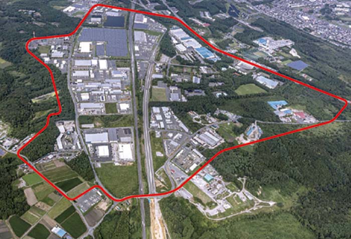 八戸北インター工業団地の航空写真